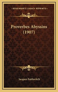 portada Proverbes Abyssins (1907) (en Francés)