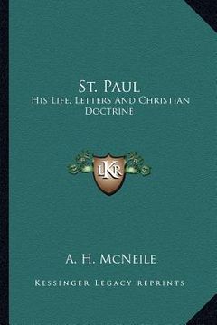 portada st. paul: his life, letters and christian doctrine (en Inglés)