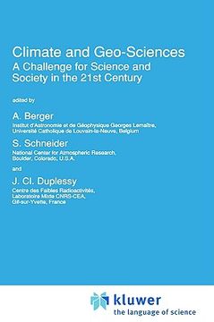 portada climate and geo-sciences: a challenge for science and society in the 21st century (en Inglés)