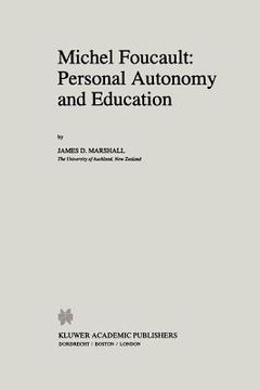 portada michel foucault: personal autonomy and education (en Inglés)