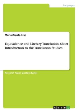 portada Equivalence and Literary Translation. Short Introduction to the Translation Studies (en Inglés)