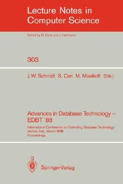 portada advances in database technology - edbt '88: international conference on extending database technology venice, italy, march 14-18, 1988. proceedings