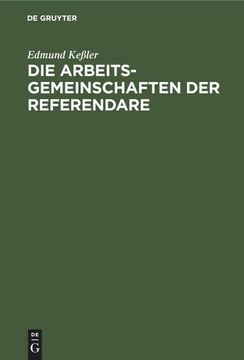 portada Die Arbeitsgemeinschaften der Referendare (en Alemán)