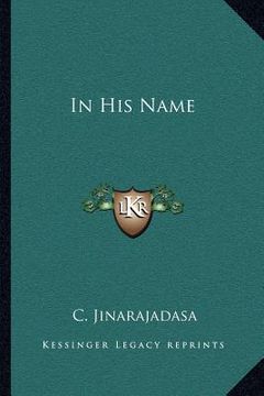 portada in his name (en Inglés)