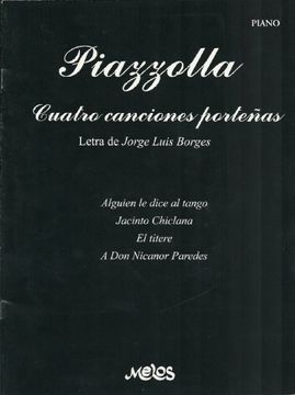 portada Piazzolla 4 Canciones Portenas pf bk Livre sur la Musique 