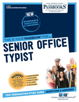 portada Senior Office Typist (C-3374): Passbooks Study Guide Volume 3374
