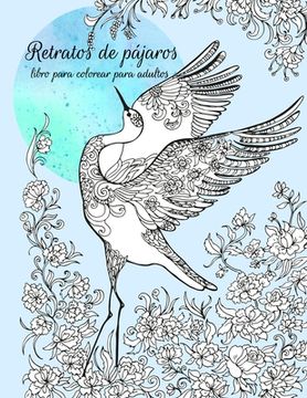 portada Retratos de pájaros libro para colorear para adultos