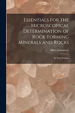 portada Essentials for the Microscopical Determination of Rock-Forming Minerals and Rocks: In Thin Sections (en Inglés)