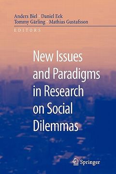 portada new issues and paradigms in research on social dilemmas (en Inglés)