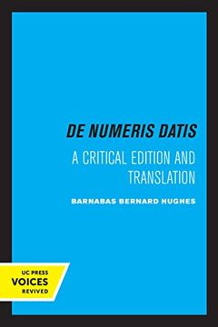 portada Jordanus de Nemore, de Numeris Datis: A Critical Edition and Translation: 14 (Center for Medieval and Renaissance Studies, Ucla) (en Inglés)