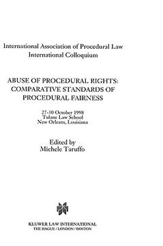 portada abuse of procedural rights: comparative standards of procedural fairness (en Inglés)