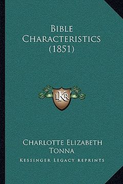 portada bible characteristics (1851) (en Inglés)