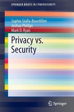 portada Privacy vs. Security (en Inglés)