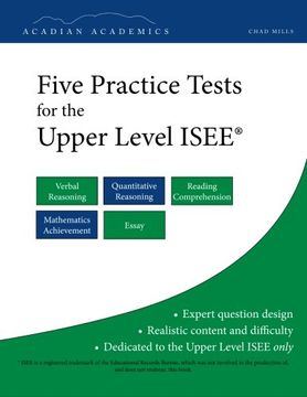 portada Five Practice Tests for the Upper Level ISEE (en Inglés)