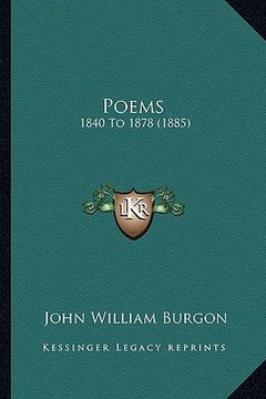 portada poems: 1840 to 1878 (1885) (en Inglés)
