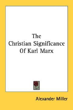 portada the christian significance of karl marx (en Inglés)