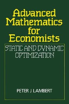 portada advanced math for economics: static and dynamic optimization (en Inglés)