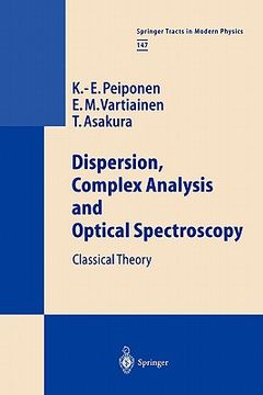 portada dispersion, complex analysis and optical spectroscopy: classical theory (en Inglés)