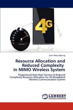 portada resource allocation and reduced complexity in mimo wireless system (en Inglés)