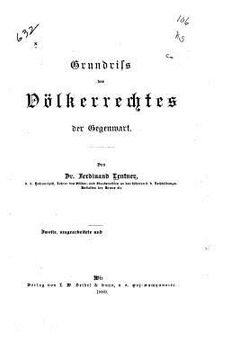 portada Grundriss des Völkerrechtes der Gegenwart (en Alemán)