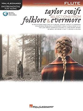 portada Taylor Swift - Selections From Folklore & Evermore Flute Play-Along Book With Online Audio (en Inglés)