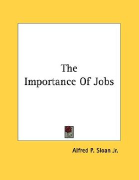 portada the importance of jobs (en Inglés)