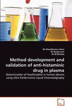 portada method development and validation of anti-histaminic drug in plasma (en Inglés)