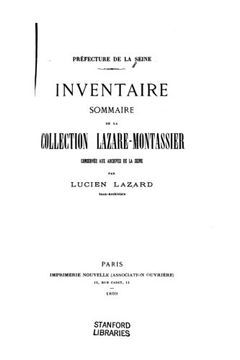portada Inventaire Sommaire de la Collection Lazare-Montassier (en Francés)