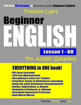 portada Preston Lee's Beginner English Lesson 1 - 60 For Arabic Speakers (en Inglés)