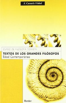 portada Textos de los grandes filósofos. Edad contemporánea (in Spanish)