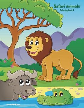 portada Safari Animals Coloring Book 2 (in English)