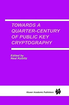 portada towards a quarter-century of public key cryptography (en Inglés)