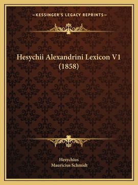 portada Hesychii Alexandrini Lexicon V1 (1858)