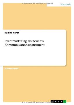 portada Eventmarketing als neueres Kommunikationsinstrument (German Edition)