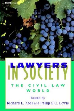 portada lawyers in society: the civil law world (en Inglés)