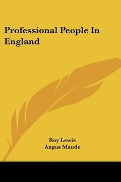 portada professional people in england (en Inglés)