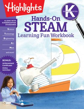 portada Kindergarten Hands-On Steam Learning fun Workbook (Highlights Hands-On Steam Learning fun Workbook) (en Inglés)