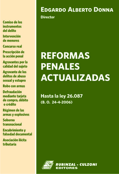 portada Reformas Penales Actualizadas (Hasta La Ley 26. 087)