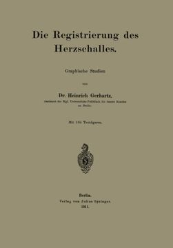 portada Die Registrierung des Herzschalles: Graphische Studien (German Edition)