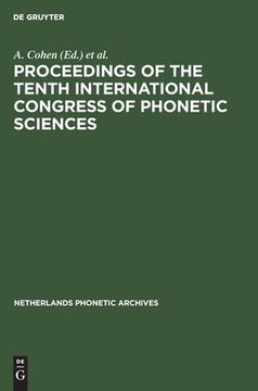 portada Proceedings of the Tenth International Congress of Phonetic Sciences (en Inglés)