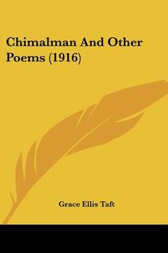 portada chimalman and other poems (1916)