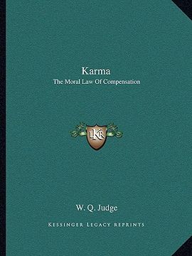 portada karma: the moral law of compensation (in English)