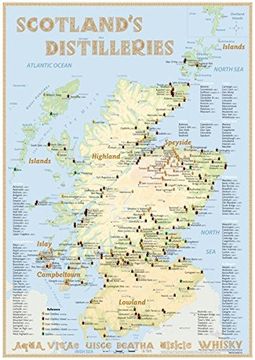 portada Scotland's Distilleries Poster 60 x 42Cm: The Scotisch Whisky Landscape in Overview (Poster) (en Inglés)