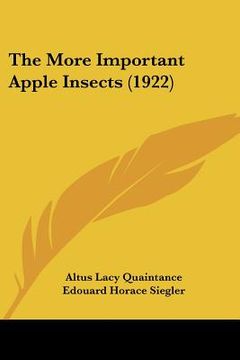 portada the more important apple insects (1922) (en Inglés)