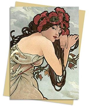 portada Summer (Mucha) Greeting Card Pack: Pack of 6 (Greeting Cards) (en Inglés)