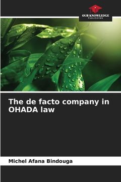 portada The de facto company in OHADA law