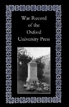 portada war record of the university press, oxford (en Inglés)