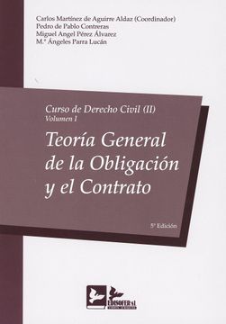 portada Curso de Derecho Civil ii. Volumen i. Teoría General de la Obligación y el Contrato. 5ª Edición