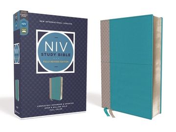 portada Niv Study Bible, Fully Revised Edition, Leathersoft, Teal (en Inglés)