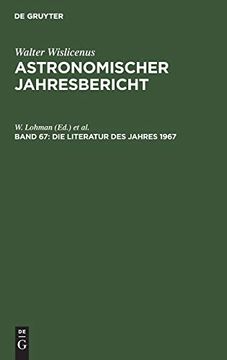 portada Die Literatur des Jahres 1967 (Astronomischer Jahresbericht) (German Edition) [Hardcover ] (in German)